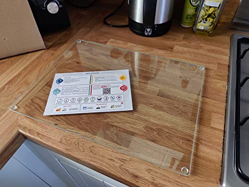 Original Kitchenvilleâ„¢ Glass Chopping / Cutting Board Bundle (50x40cm + 40x30cm)