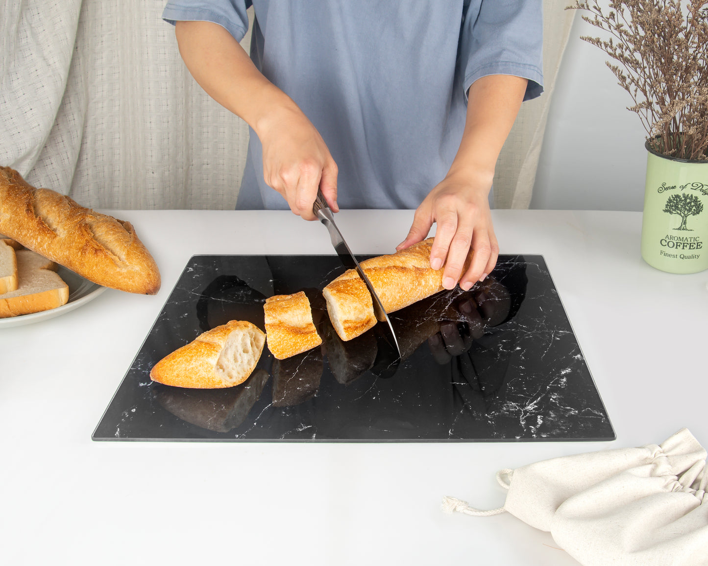 Original Kitchenvilleâ„¢ Glass Chopping / Cutting Board Bundle (50x40cm + 40x30cm)