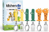 Kids Cutlery Set — 6-piece stainless steel, 3 forks + 3 spoons | Kitchenville