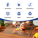 Original Kitchenville™ Glass Chopping / Cutting Board 50x40cm